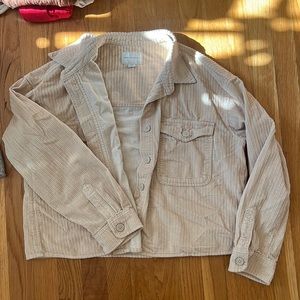 Cream corduroy flannel American eagle size medium
